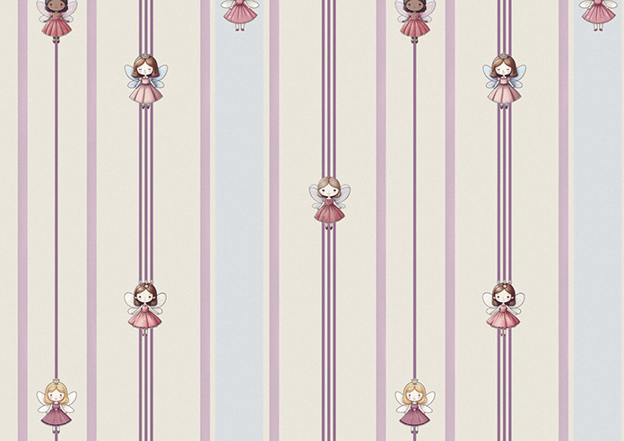 Fairy Cakes, Fairy Stripe Sponge - Made to Measure Curtains - Image 8